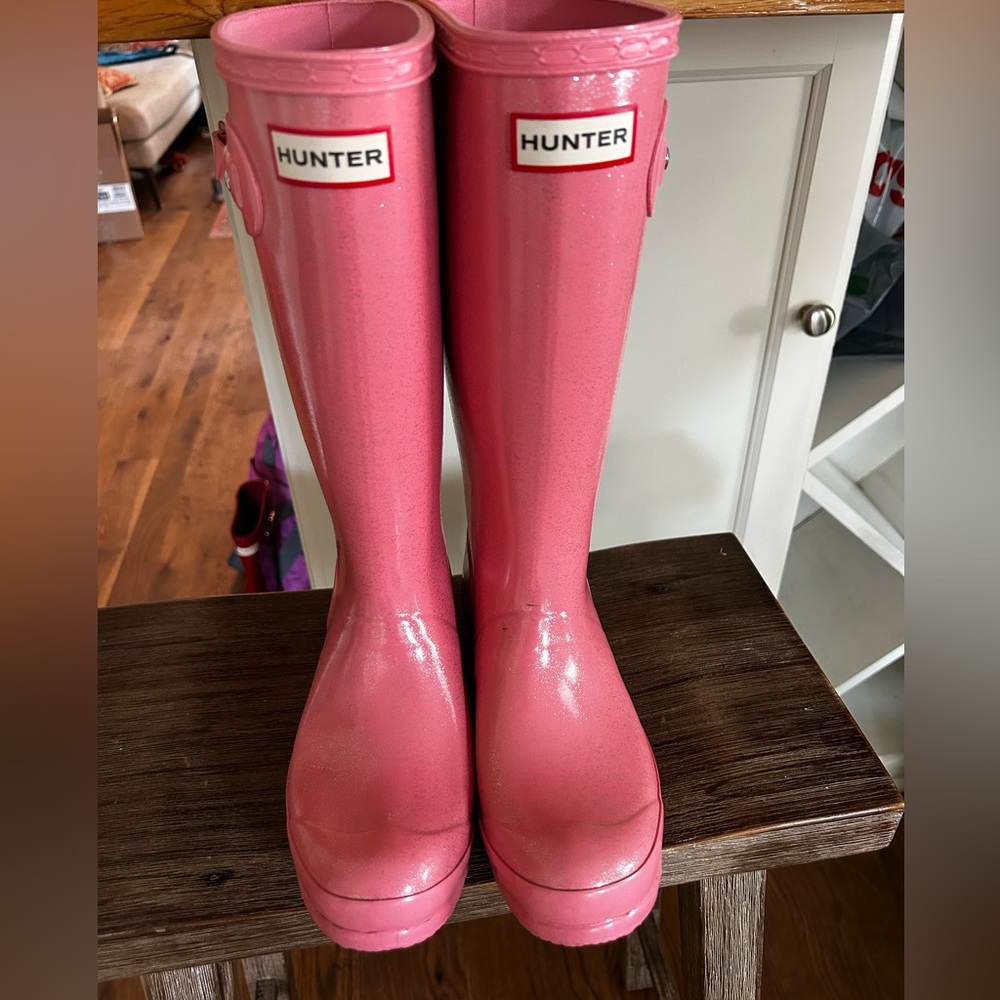 Hunter Original Kids Glitter Rain Boots women’s 6 6.5 37